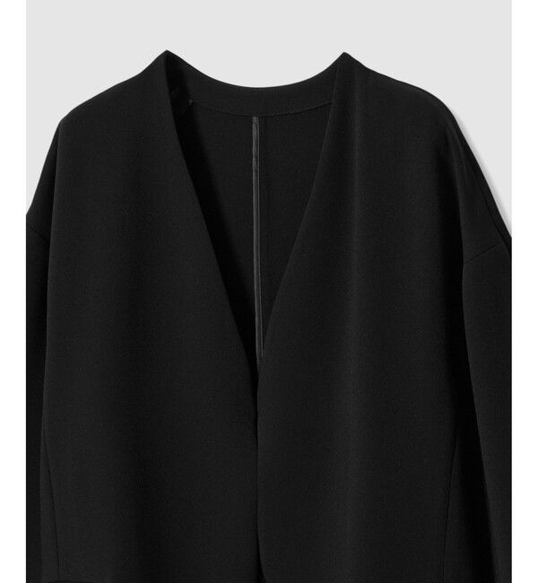 allureville「【ATELIER Line】ダブルクロスカラーレスジャケット」|ノーカラージャケット|