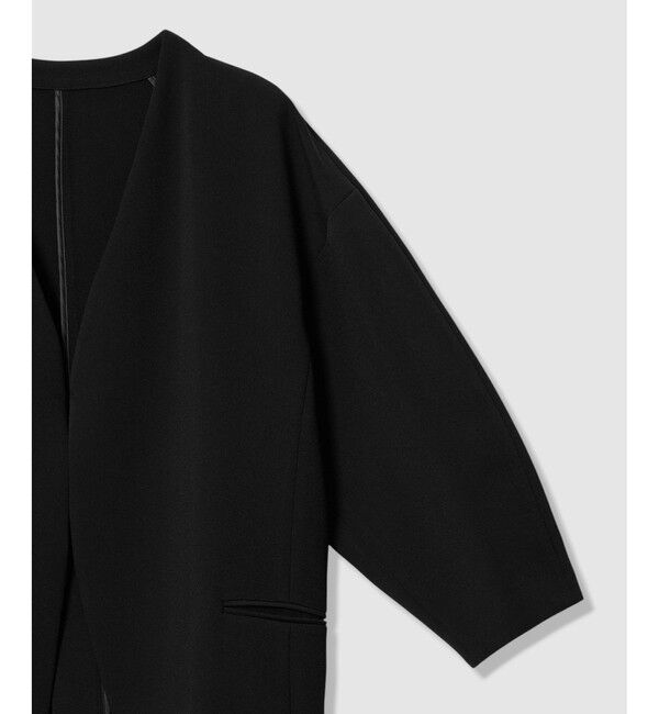 allureville「【ATELIER Line】ダブルクロスカラーレスジャケット」|ノーカラージャケット|