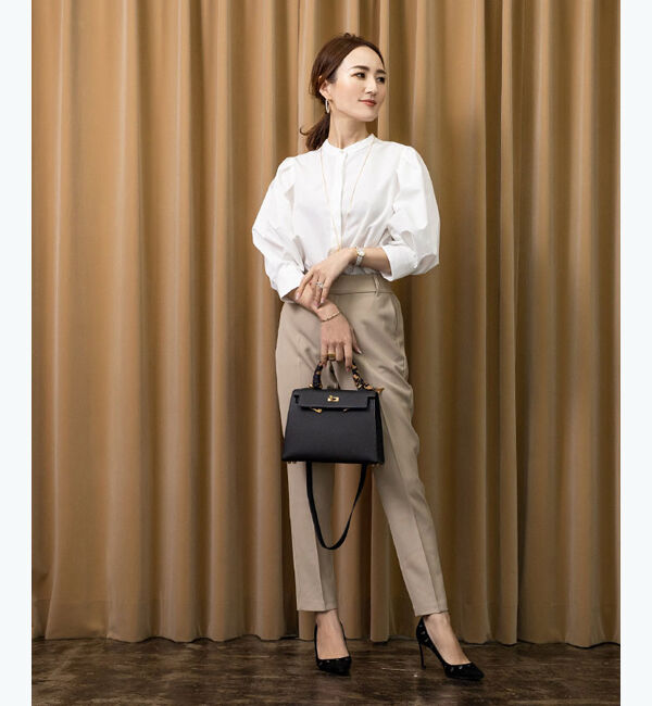 ur's「【星玲奈さんコラボアイテム】バンドカラーパフスリーブブラウス」|シャツ・ブラウス|