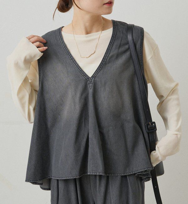  「【リバイバル】ナイロンチュールベロアクルーネックカットソー」|プルオーバー|