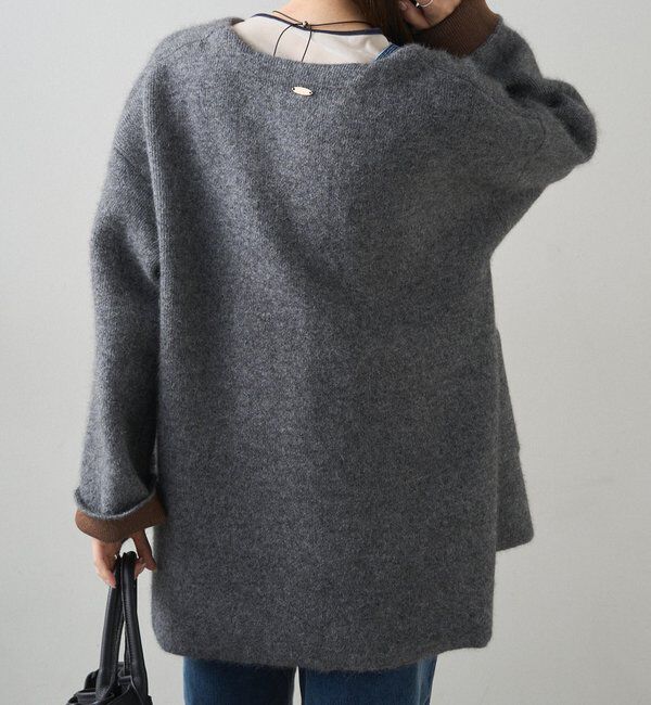  「Wフェイスニットノーカラーハーフコート」|その他|