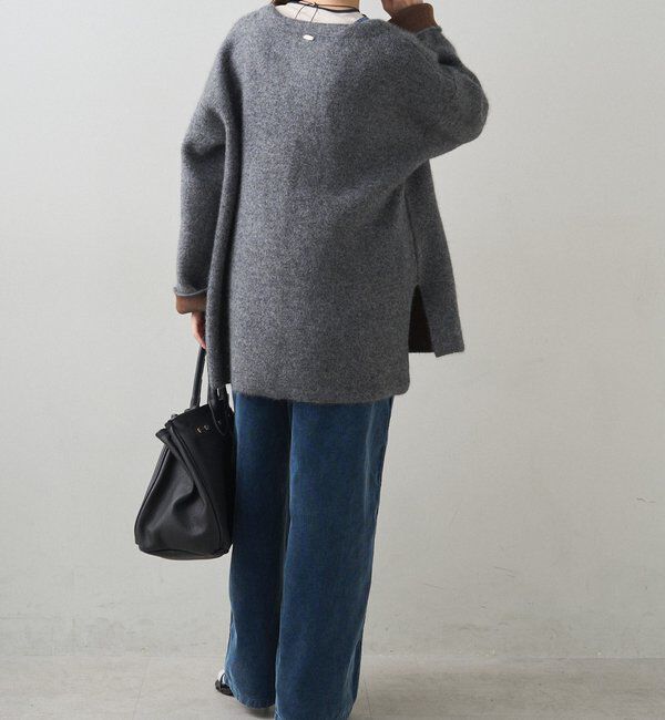  「Wフェイスニットノーカラーハーフコート」|その他|