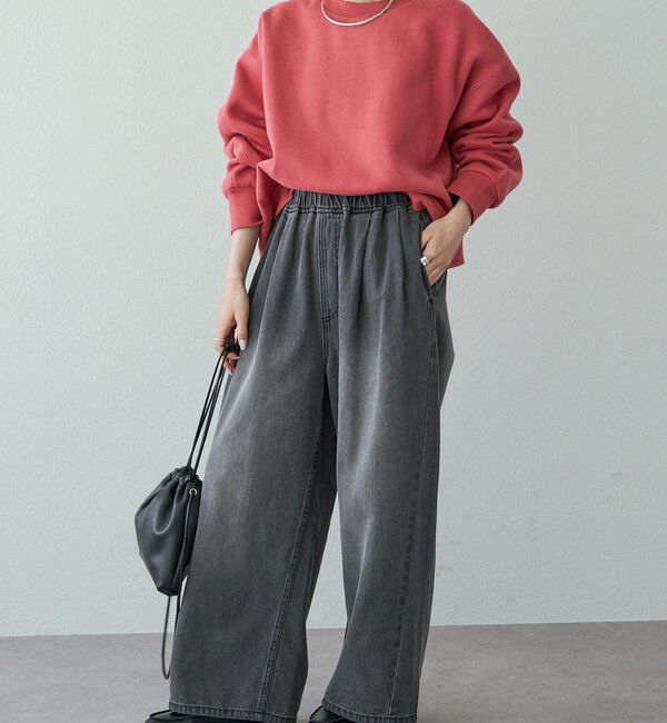  「シンプル裏起毛スウェットショートプルオーバー」|プルオーバー|