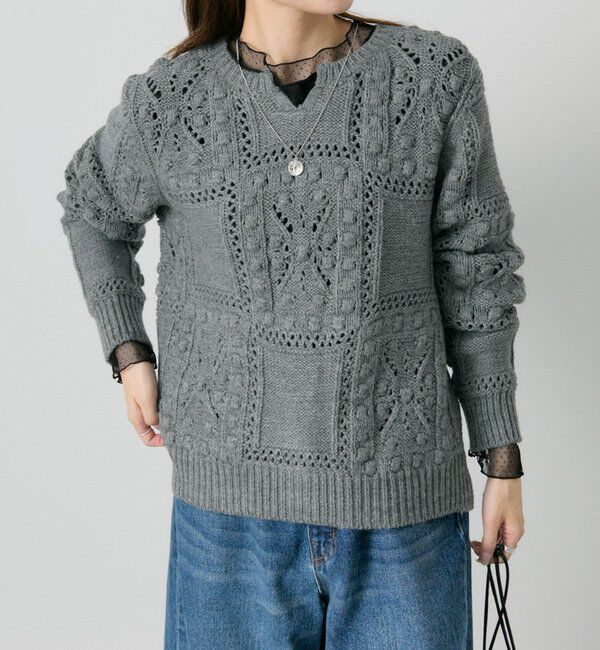  「ポップコーン編み2WAYニット」|ニット・セーター|