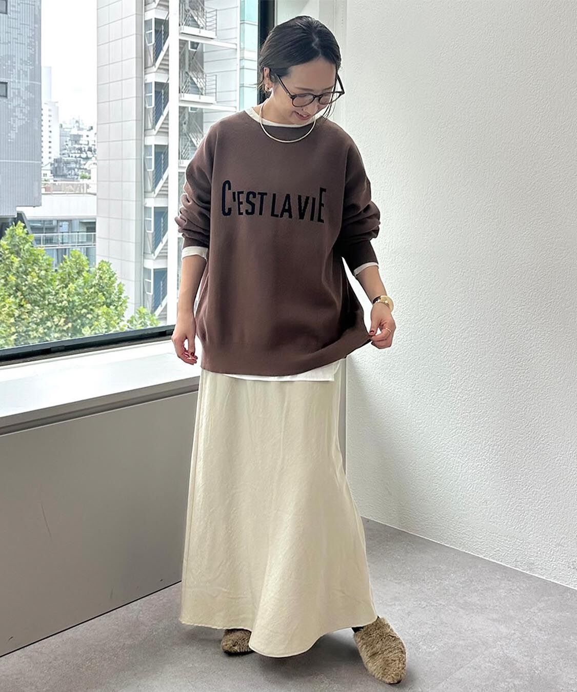  「【＠sein___000企画】ジャガードロゴ2WAYニットプルオーバー」|キャミソール|