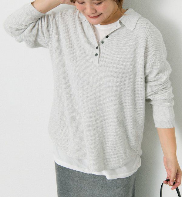  「ワッフルニットポロ」|キャミソール|