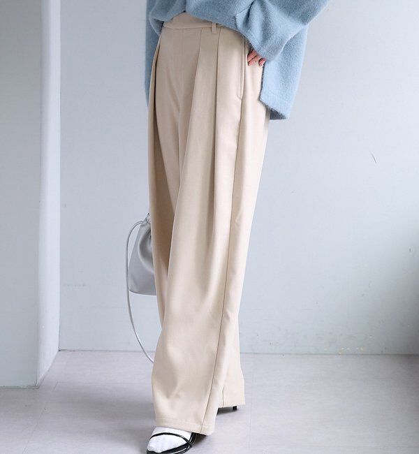  「【2サイズ/インフルエンサー企画】ツータック起毛スラックスパンツ」|その他|