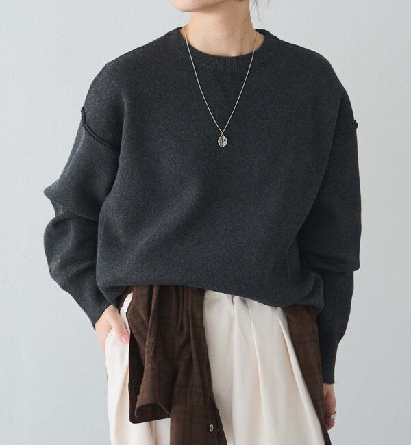  「スウェットライクダブルジャガードニット」|ニット・セーター|