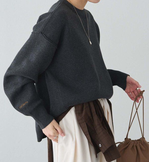  「スウェットライクダブルジャガードニット」|ニット・セーター|