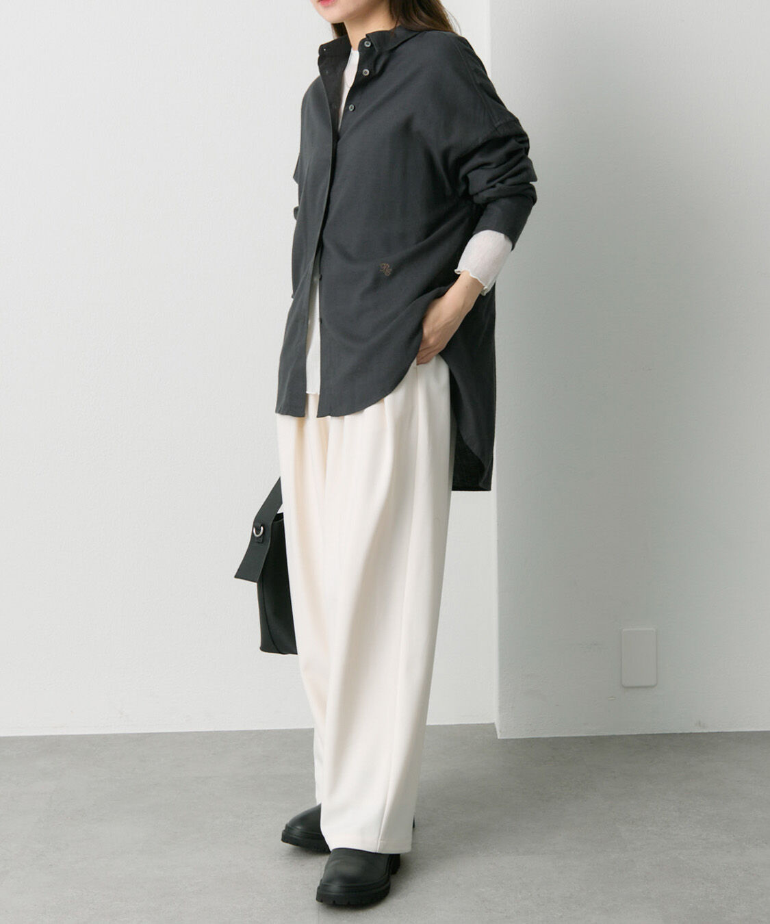  「起毛オーバーシャツブラウス」|シャツ・ブラウス|