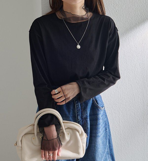  「【リバイバル】チュールドッキングレイヤードカットソー」|プルオーバー|