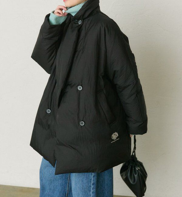  「リサイクルダウンテーラードコート」|ダッフルコート|ブラック