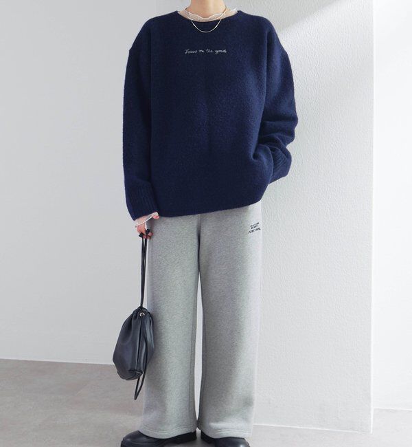  「ロゴ刺繍ニットプルオーバー」|キャミソール|