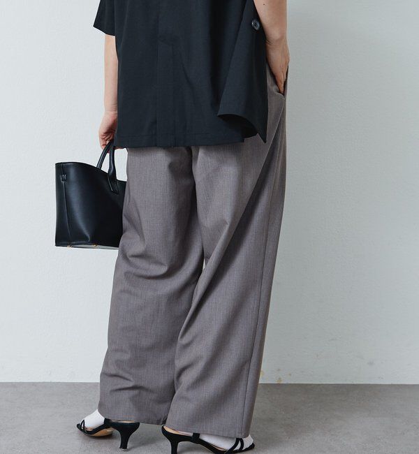  「【リニューアル】ツータックウエストゴムストレッチパンツ」|その他|