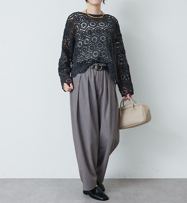  「【リニューアル】ツータックウエストゴムストレッチパンツ」|その他|