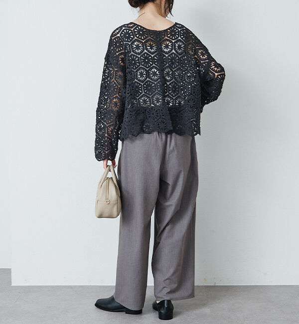  「【リニューアル】ツータックウエストゴムストレッチパンツ」|その他|