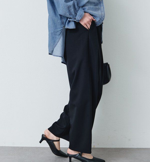  「【リニューアル】ツータックウエストゴムストレッチパンツ」|その他|