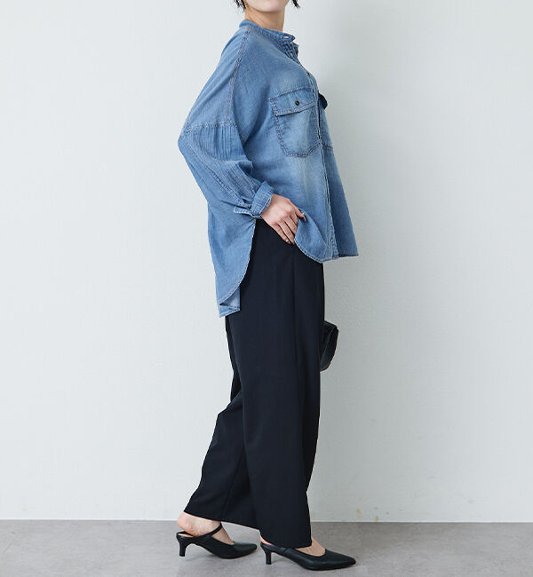  「【リニューアル】ツータックウエストゴムストレッチパンツ」|その他|