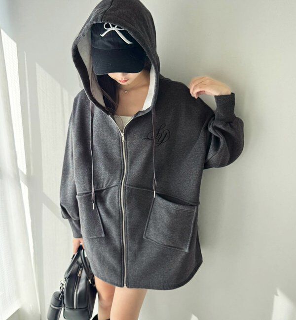  「【WEB限定】ビッグシルエットジップパーカー／裏毛」|プルオーバー|