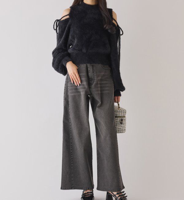  「2way肩あきシャギーニット」|ニット・セーター|