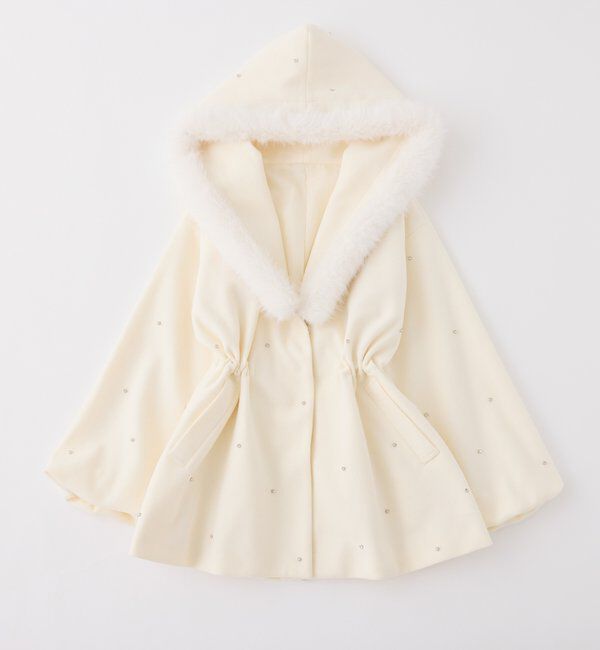  「フードフェイクファービジューミドルコート」|その他|