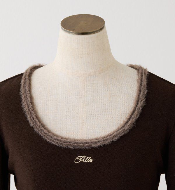  「フェザーシュシュ付きトップス」|プルオーバー|