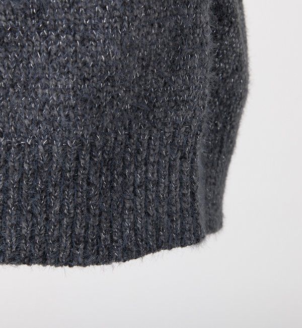  「ブローチ付きベロアモールミニニットワンピース」|ワンピース|