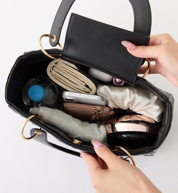  「チャーム付きキルティングミニトートバッグ」|ショルダー・メッセンジャー|