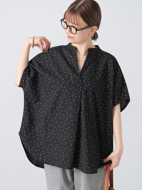 Lugnoncure「【イージーケア】ドルマンスキッパーブラウス」|シャツ・ブラウス|ホワイト