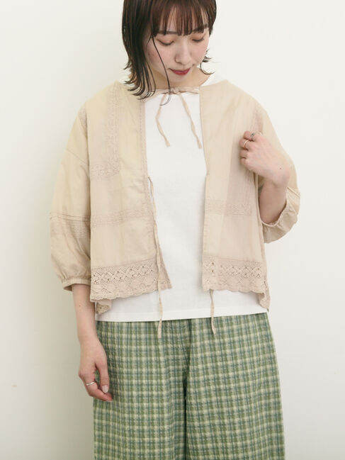 Samansa Mos2「パッチワークレースブラウス」|シャツ・ブラウス|