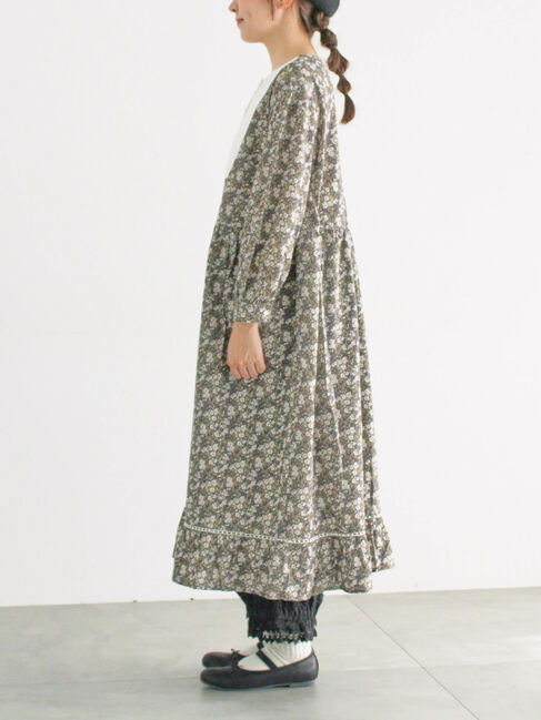 Samansa Mos2「【WEB限定】胸元配色花柄ワンピース」|ワンピース|