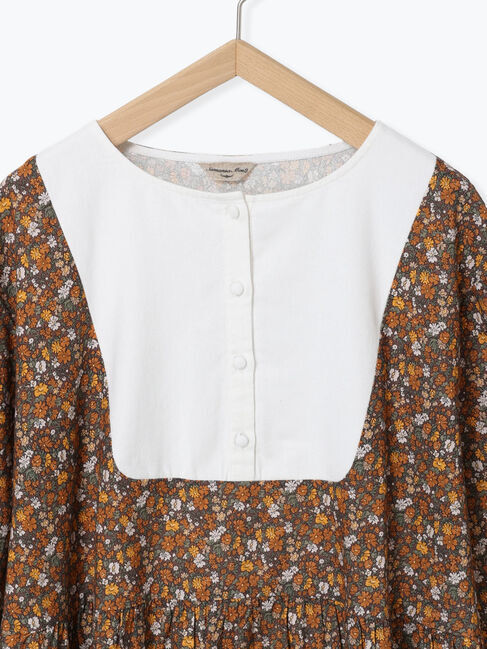 Samansa Mos2「【WEB限定】胸元配色花柄ワンピース」|ワンピース|