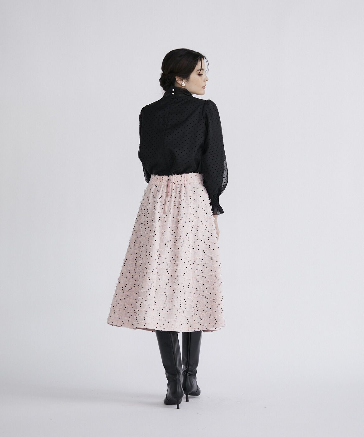 Maglie le cassetto「《M Maglie le cassetto》ツイードスカート《Linton Tweeds》」|フレア|