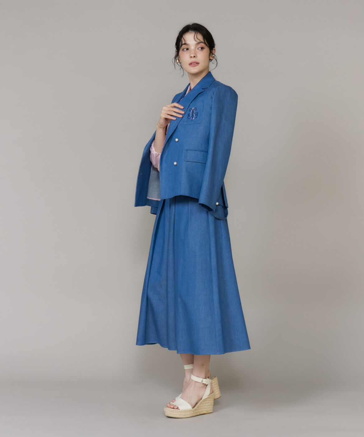 Maglie le cassetto「《ﾌﾟﾗｽｻｲｽﾞ》《WEB･POPUP限定》刺繍ｺﾝﾊﾟｸﾄﾃﾞﾆﾑｼﾞｬ  」|デニムジャケット|