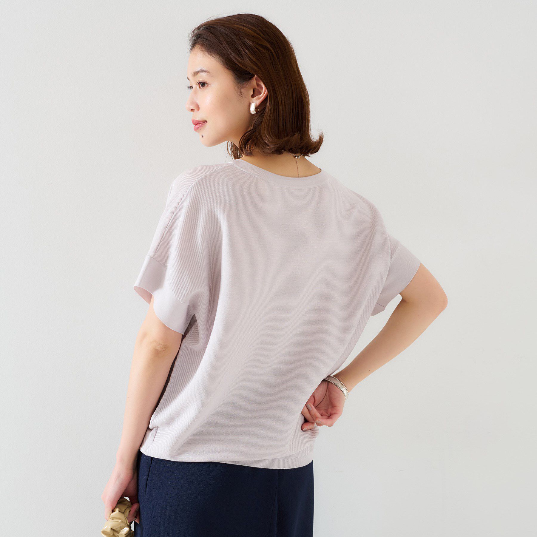 UNTITLED「【12色展開/体型カバー/2way】バウンドスリーブニット」|ニット・セーター|