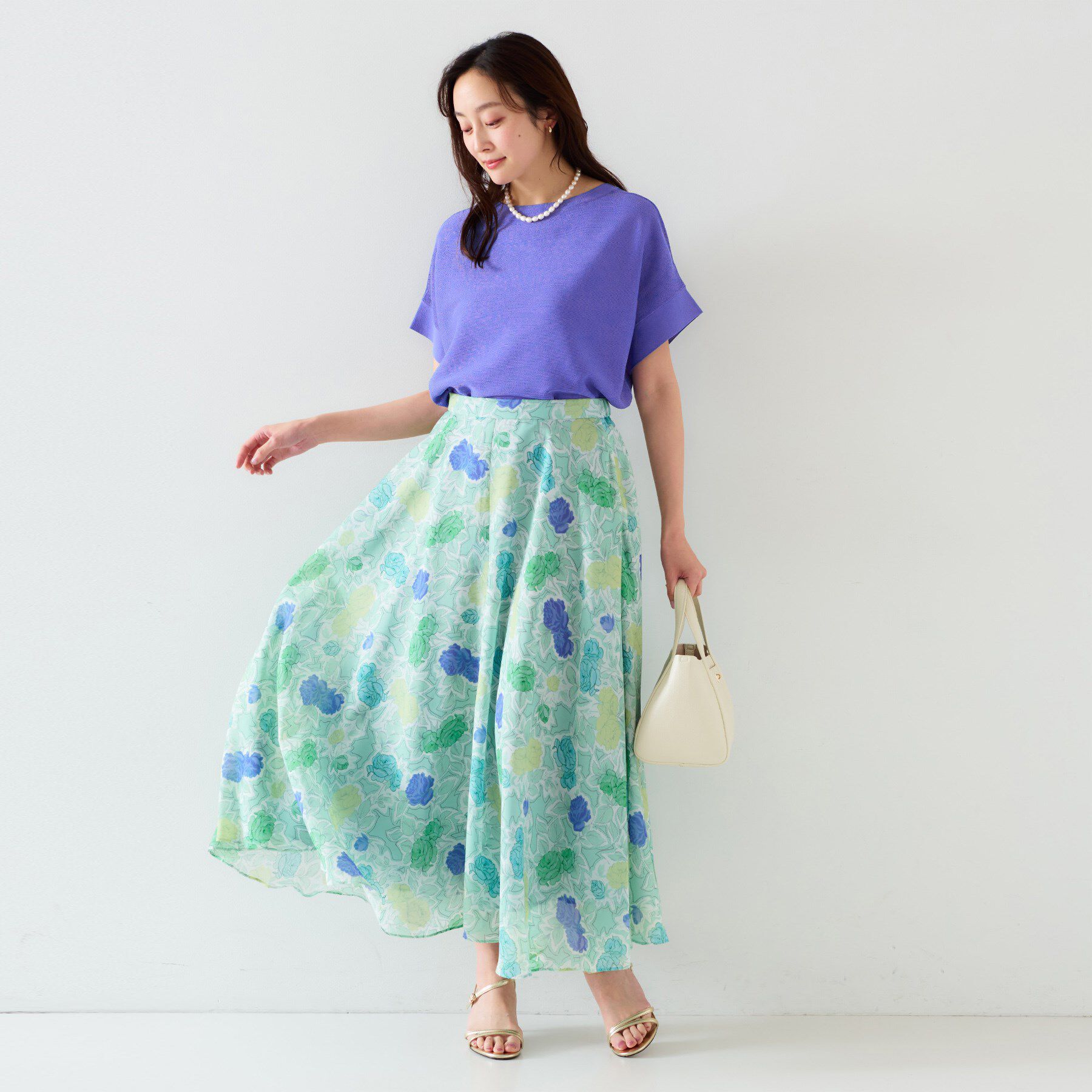 UNTITLED「【12色展開/体型カバー/2way】バウンドスリーブニット」|ニット・セーター|