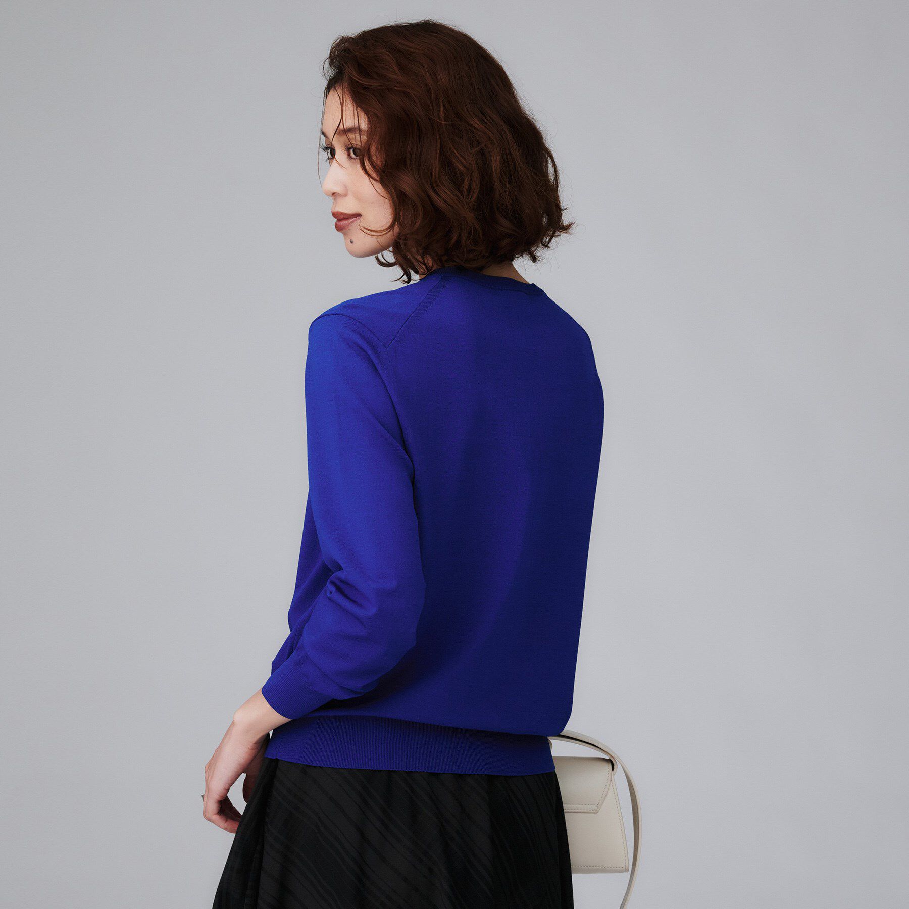 UNTITLED「【アンサンブル可/薄手】ベーシッククルーネックカーディガン」|カーディガン|