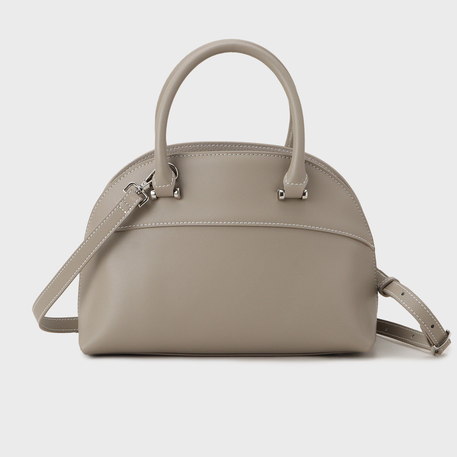 UNTITLED「スプリットレザーラウンドボストンバッグ」|ボストンバッグ|ベージュ(052)