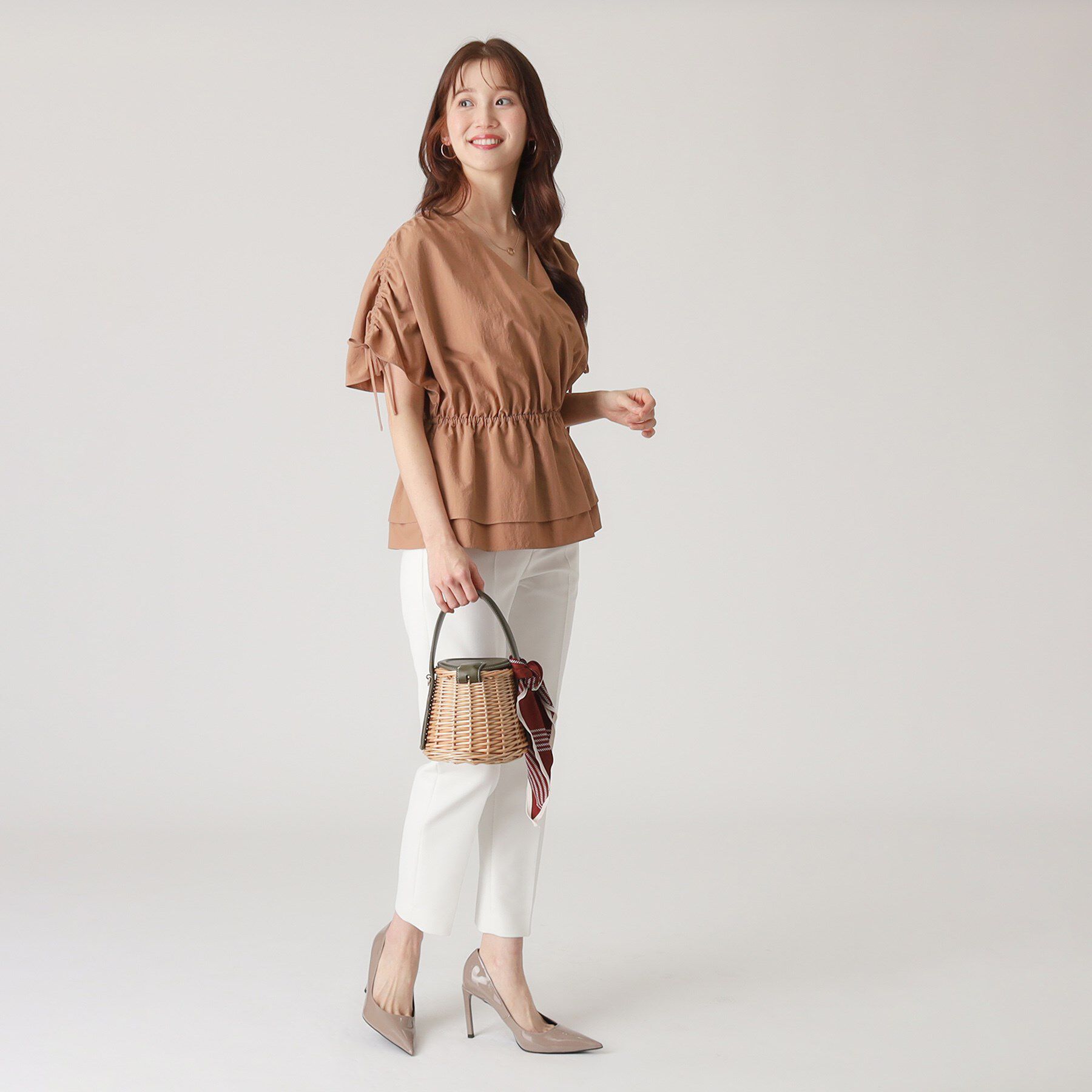 COUP DE CHANCE「【洗える／日本製】カシュクールタイプのギャザーブラウス」|シャツ・ブラウス|