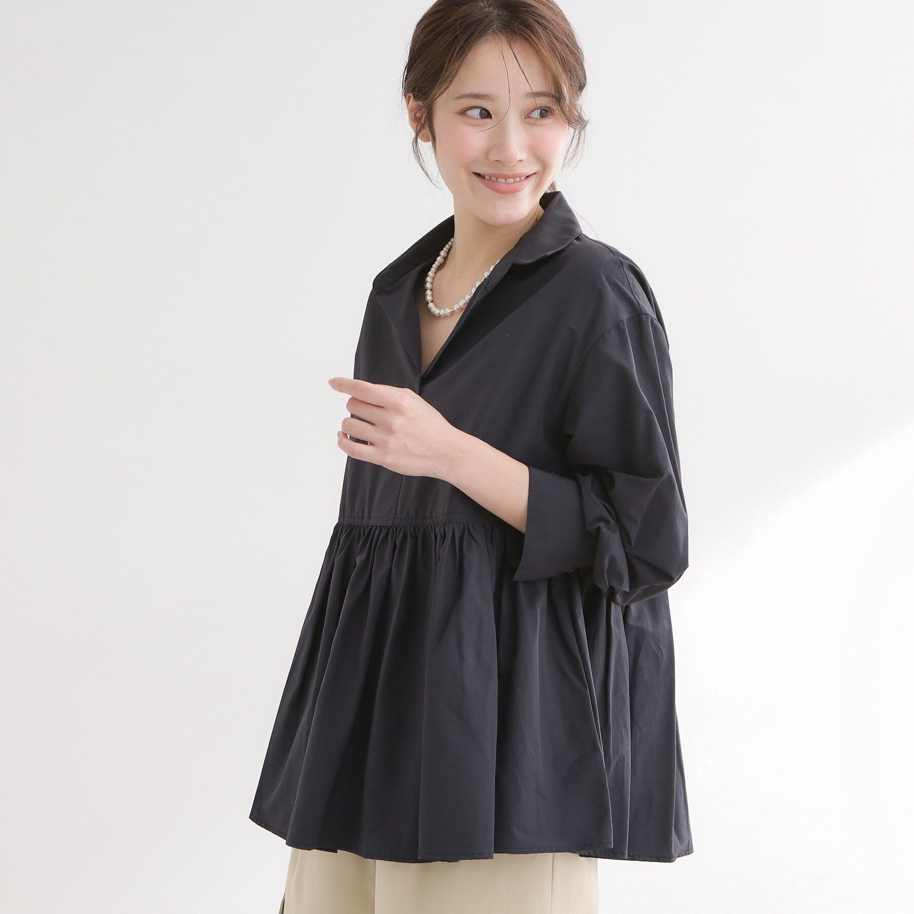 Reflect「【レイヤードにおすすめ◎】ペプラムデザインシャツ」|シャツ・ブラウス|