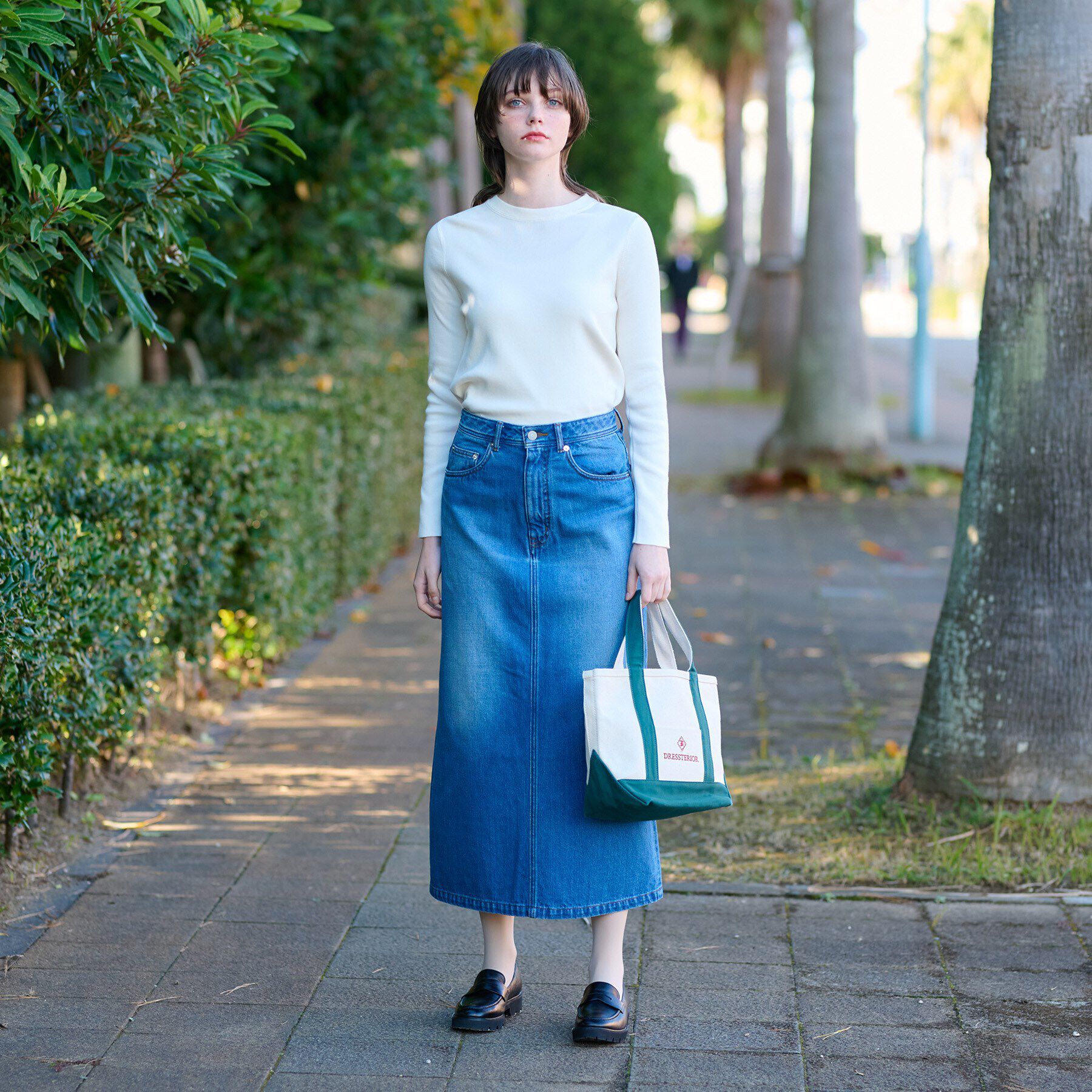 DRESSTERIOR「【ウォッシャブル】コットンフルニードルプルオーバーニット」|ニット・セーター|