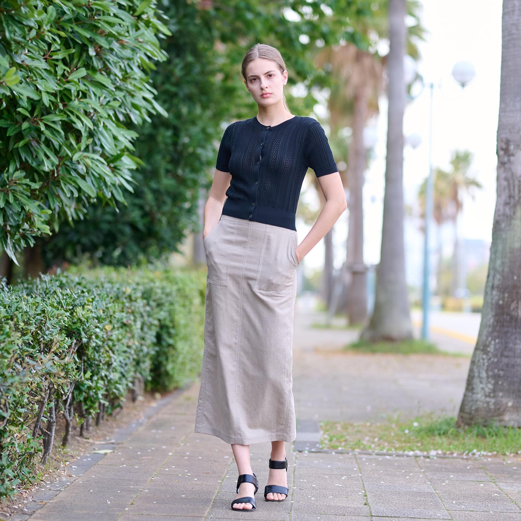 DRESSTERIOR「【前後2WAY/ショート丈】2WAYレースニット」|ニット・セーター|