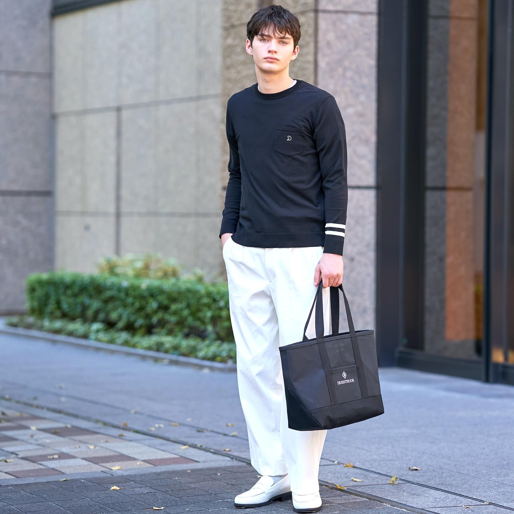 DRESSTERIOR「【ウォッシャブル】コットンシルク クルーニット」|ニット・セーター|