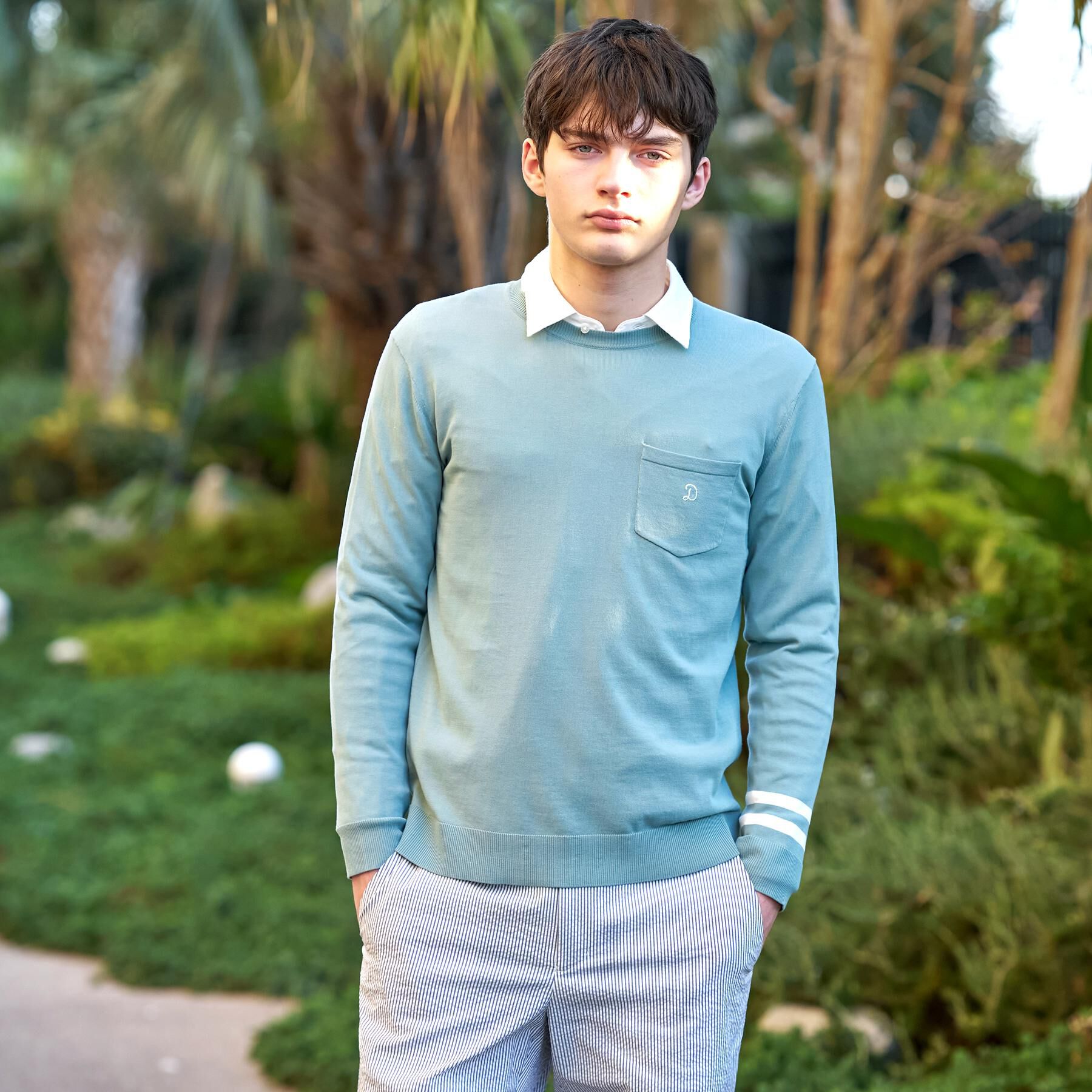 DRESSTERIOR「【ウォッシャブル】コットンシルク クルーニット」|ニット・セーター|