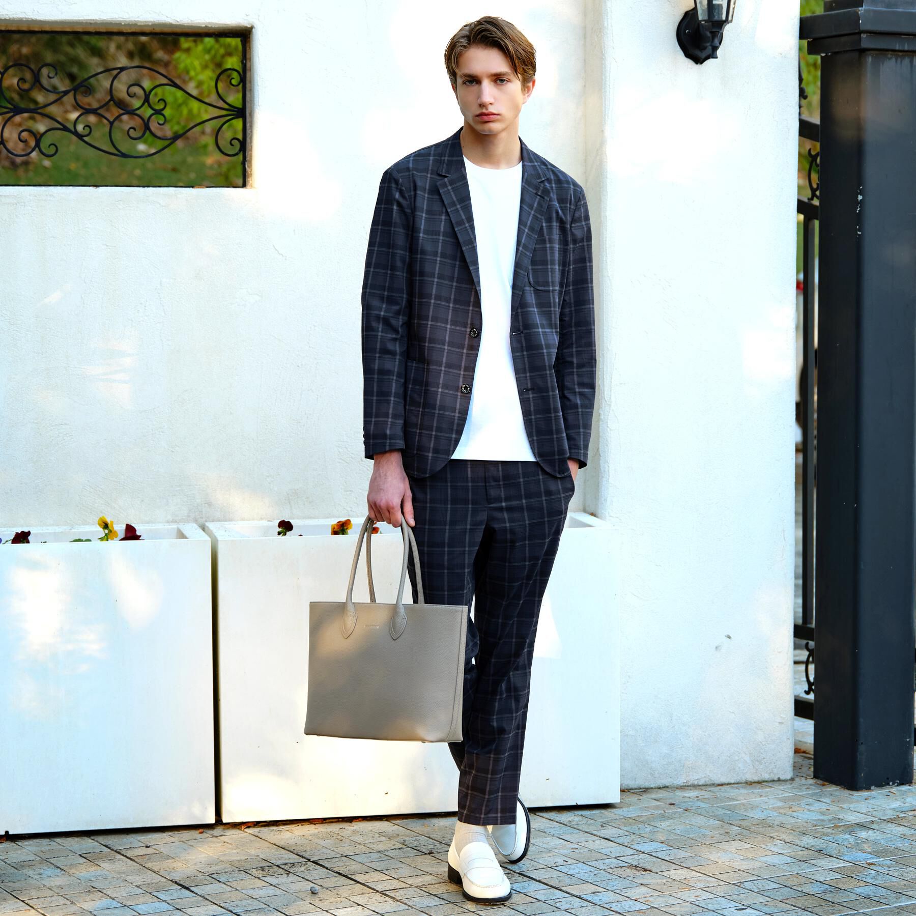 DRESSTERIOR「【セットアップ可/ウォッシャブル/高通気性】DotAir チェック SET UP パンツ」|その他|