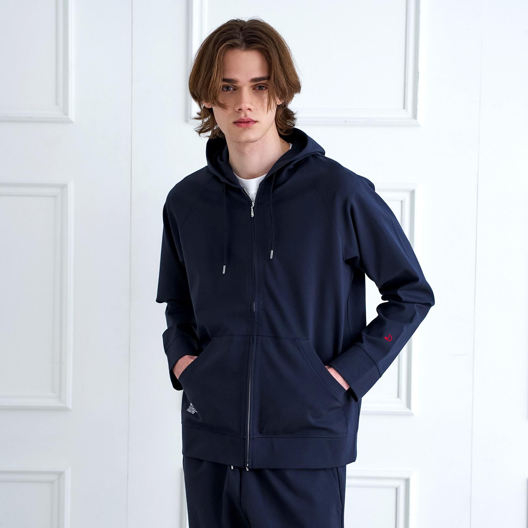 DRESSTERIOR「【接触冷感／セットアップ可】ドライタッチ ハイカウントジップアップパーカ」|パーカー|