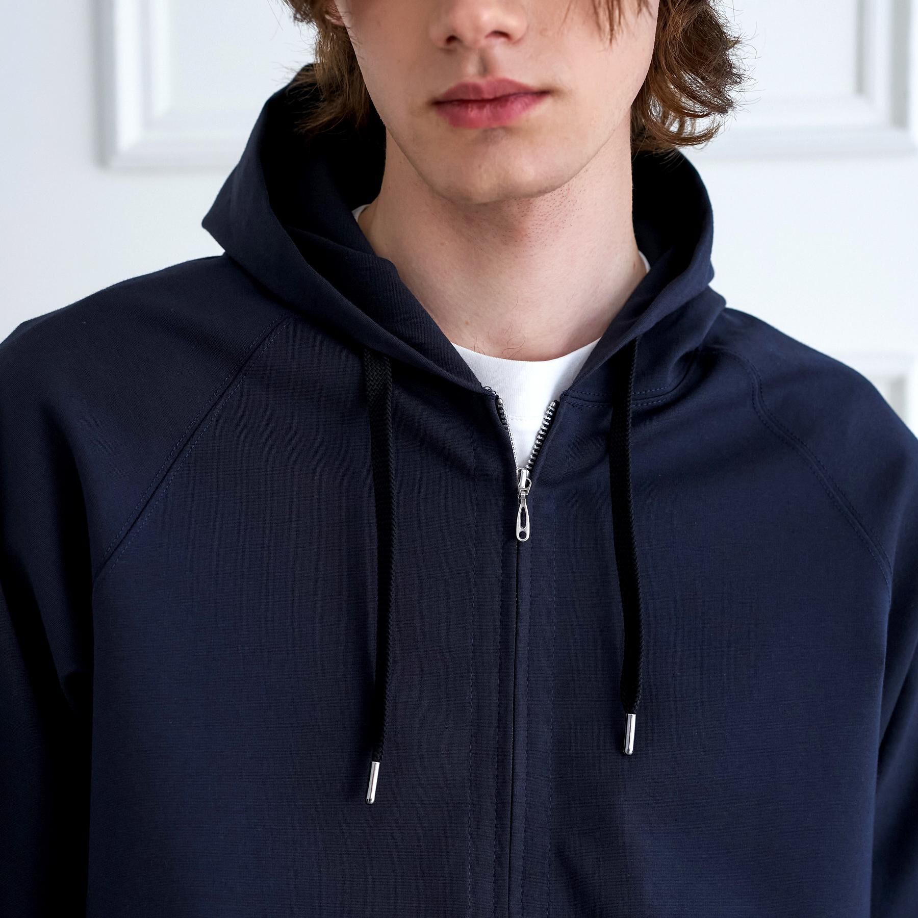 DRESSTERIOR「【接触冷感／セットアップ可】ドライタッチ ハイカウントジップアップパーカ」|パーカー|