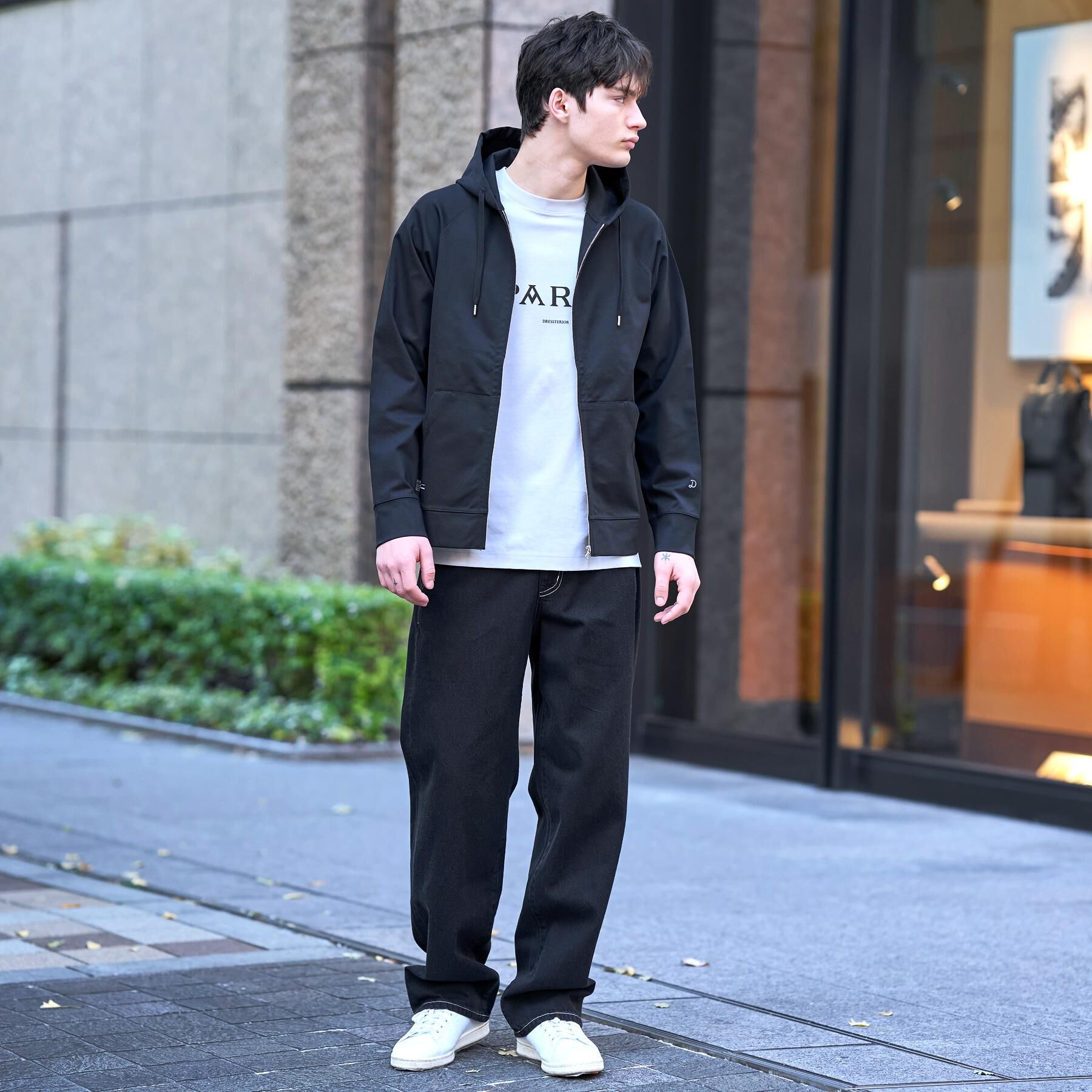 DRESSTERIOR「【接触冷感／セットアップ可】ドライタッチ ハイカウントジップアップパーカ」|パーカー|