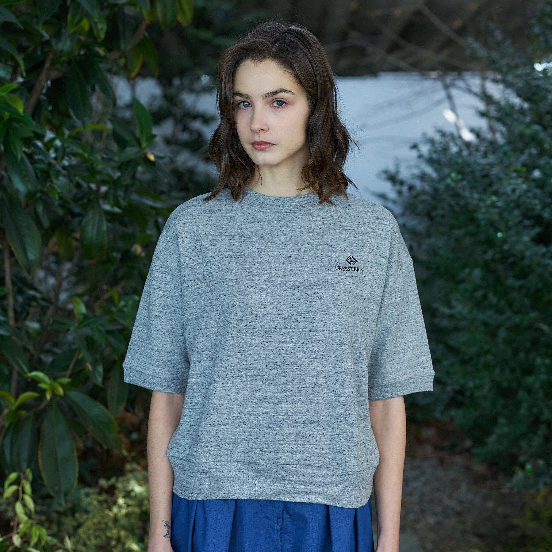 DRESSTERIOR「【セットアップ可/ウォッシャブル】ストレッチ裏毛ハーフスリーブプルオーバー」|Tシャツ・カットソー|