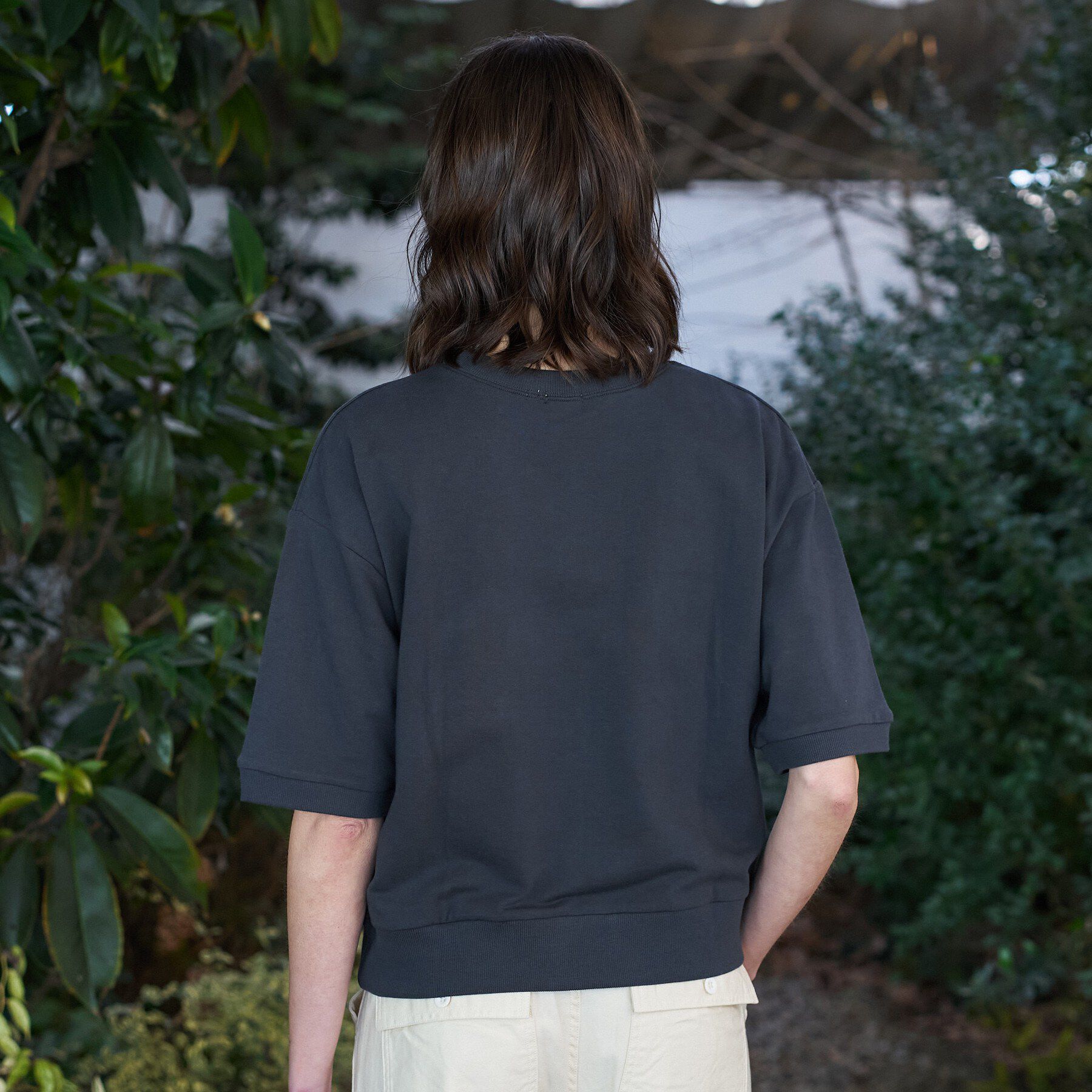 DRESSTERIOR「【セットアップ可/ウォッシャブル】ストレッチ裏毛ハーフスリーブプルオーバー」|Tシャツ・カットソー|